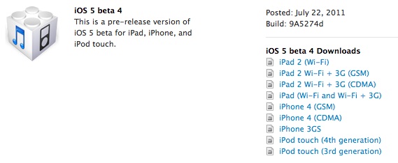 ios-5-beta-4 iOS 5 Beta 4 downloads on the iOS Dev Center