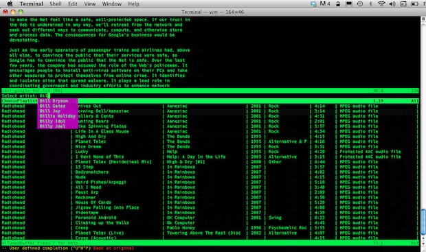 ViTunes command line iTunes player