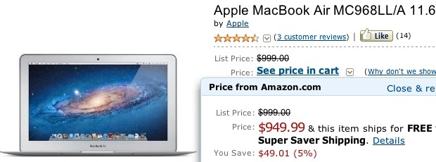 macbook-air-11-amazon-sale 2011 MacBook Air 11.6" Deal from Amazon