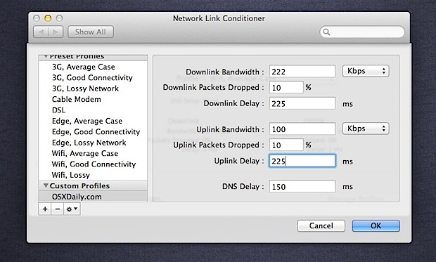 create-bandwidth-simulator-profile Create a bandwidth and internet connectivity simulation profile
