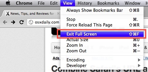 Full Screen Shortcut Mac Chrome