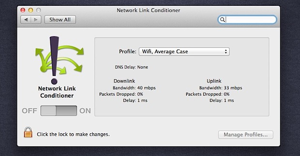 network-link-conditioner Network Link Conditioner