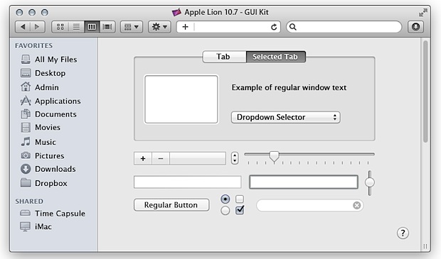 osx-lion-gui-psd OS X Lion GUI Kit PSD for easy mockups