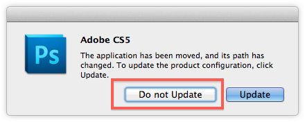 Do not update Photoshop