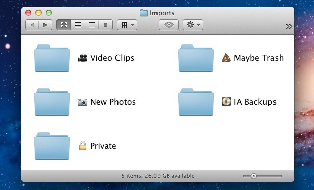 emoji-folders-mac-os-x Emoji folders in Mac OS X
