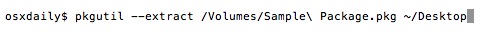 Extract package files