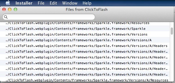 Show Files and Locations of Files to be Installed in Mac OS X