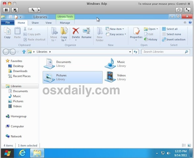 Windows 8 Ribbon UI in VMware