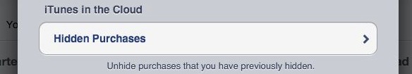 viewing hidden purchases in the iOS App Store on iPad