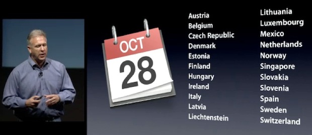 iphone-4s-international-availability iPhone 4S international availability list on October 28