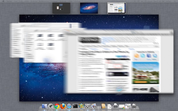 mission-control-motion-blur Enable Motion Blur in Mission Control (Mac OS X Lion)