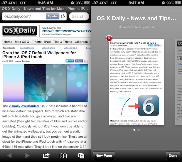 Private Browsing on the iPhone