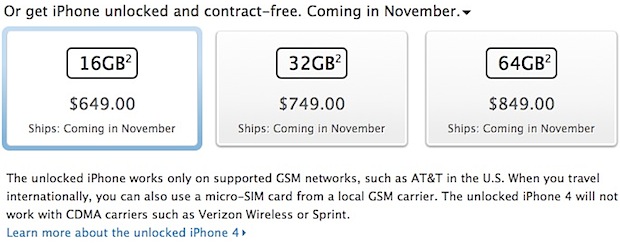 Unlocked iPhone 4S