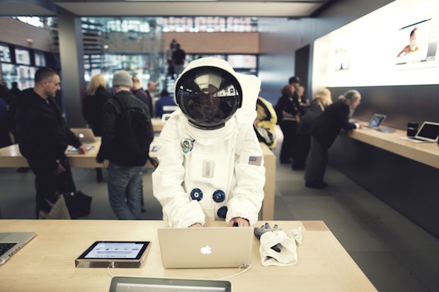 Astronaut in Apple Store