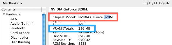 Check Mac GPU info