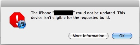 Fix Device isn't eligible build iTunes error