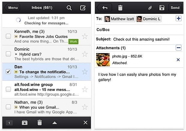 Gmail for iPhone