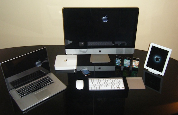 iMac, MacBook Pro, iPad, and lots of iPhones