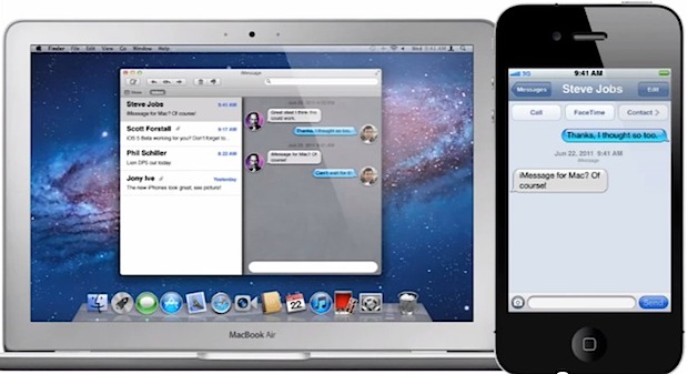 iMessage concept in Mac OS X 