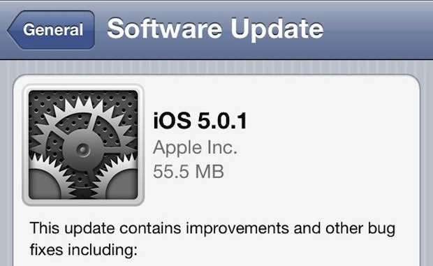 iOS 5 Download via OTA Update