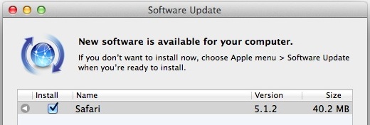 Safari 5.1.2 is available to download