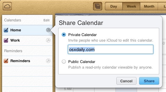 Calendari condividere con nessun altro mezzo icloud