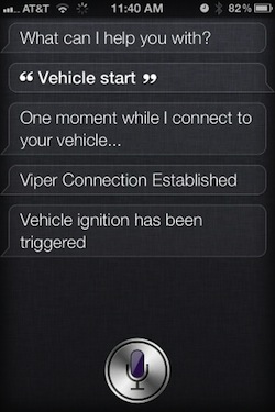 Siri Starting a Car