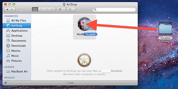 Use AirDrop in Mac OS X