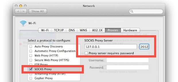 use-socks-proxy-mac Setup and use a SOCKS Proxy in Mac OS X