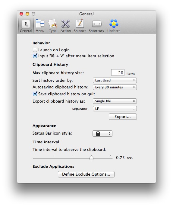 clipmenu-settings ClipMenu settings