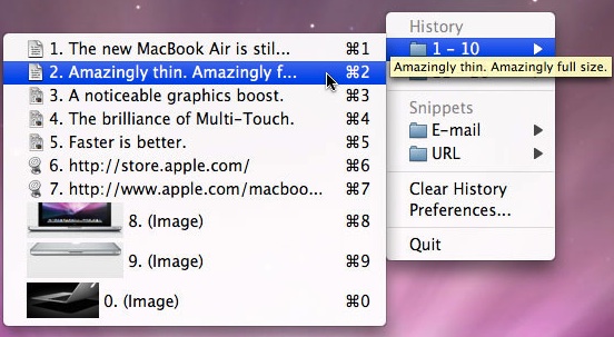 clipmenu ClipMenu clipboard history manager for Mac OS X