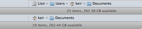 finder-path-bar Finder Path Bar from the Home Folder