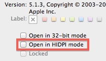 Open in HiDPI mode 