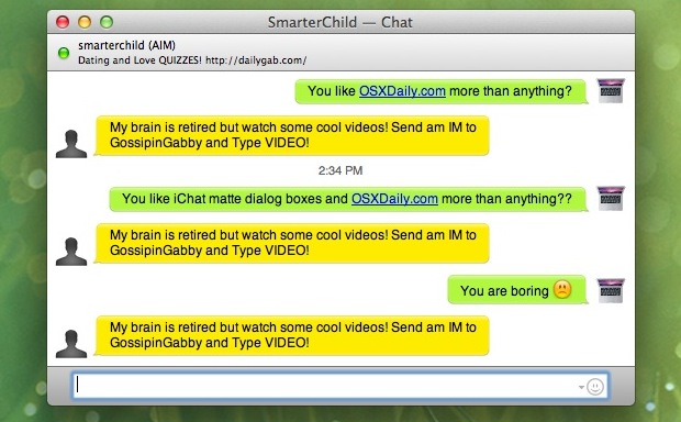 iChat Matte in Mac OS X Lion