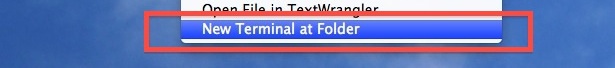 New Terminal at Folder in Mac OS X