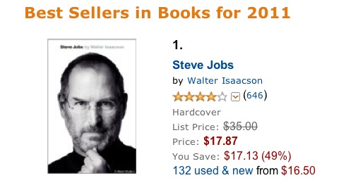 Steve Jobs Biography is 2011 Best Seller