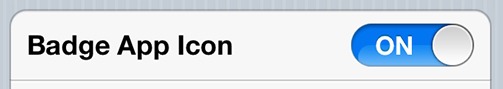 Badge app icon shows alerts the icons of iOS