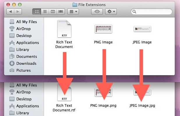 file-extensions-shown File Extensions Shown in Mac OS X
