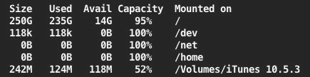 Human readable df output