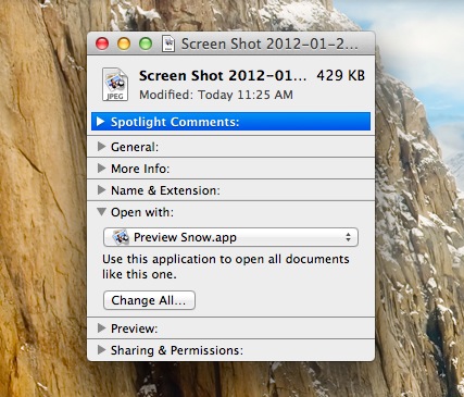 make-snow-preview-default Make Snow Leopard Preview Default in OS X Lion