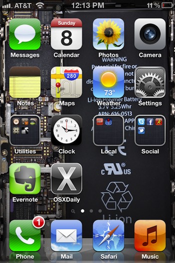 Transparent iPhone wallpaper
