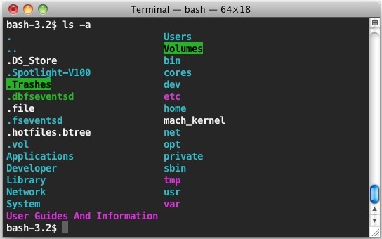 mac terminal color