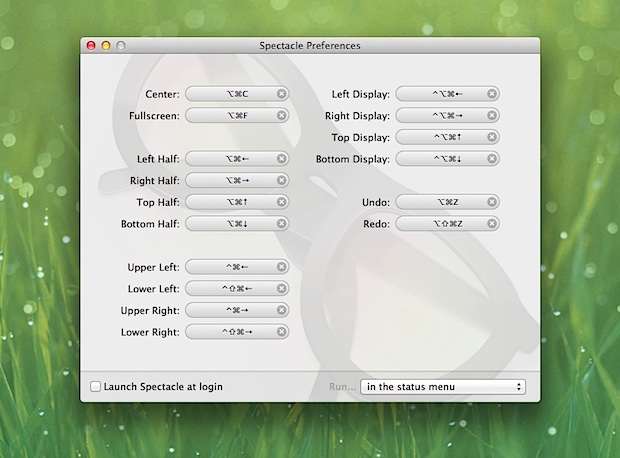 Spectacle Preferences 