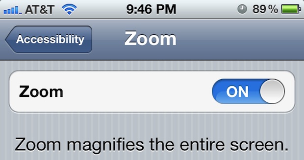 Enable Zoom in iOS