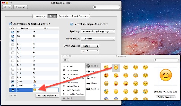 emoji-substitution Emoji text substitution