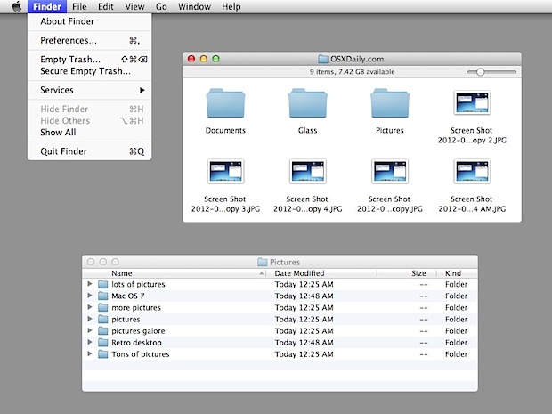 retro-mac-os-desktop Retro Mac OS Desktop and Finder