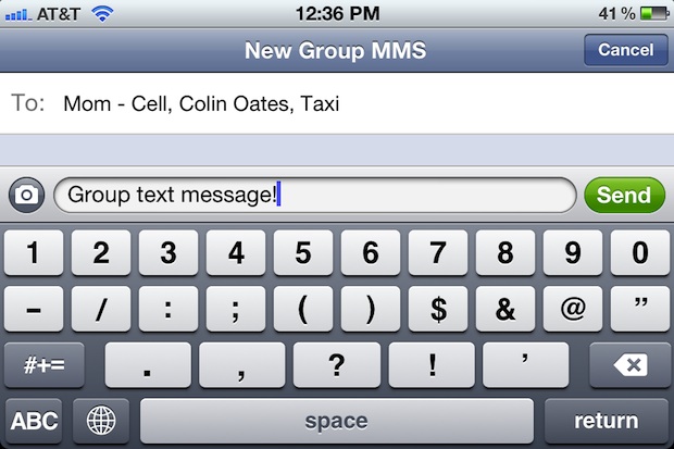 photo of Send a Mass Text Message from iPhone image