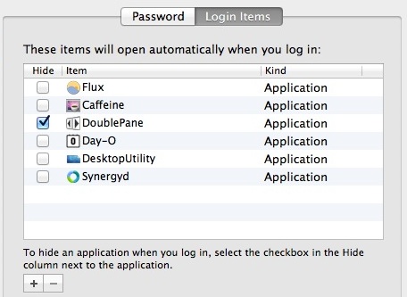 Remove Login Items