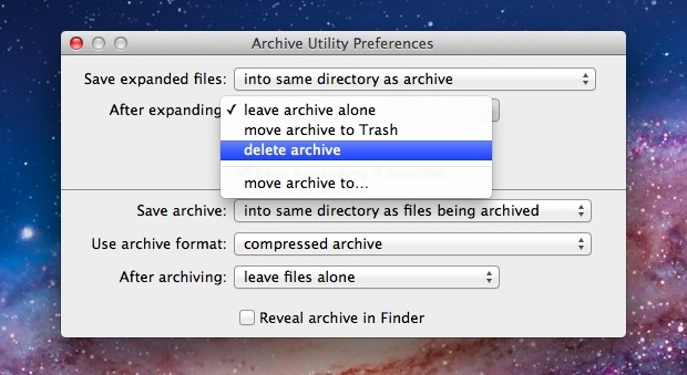 Delete Archive After Expanding