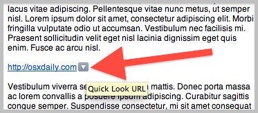 Quick Look a URL from Mail app in OS X